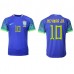 Brasilien Neymar Jr #10 Borta matchtröja VM 2022 Kortärmad Billigt